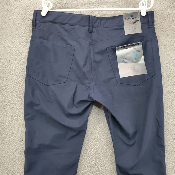 Tailor Vintage Performance Tech Pants Mens 36x32 Navy Stretch Canaan Slim NWT - Picture 10 of 16